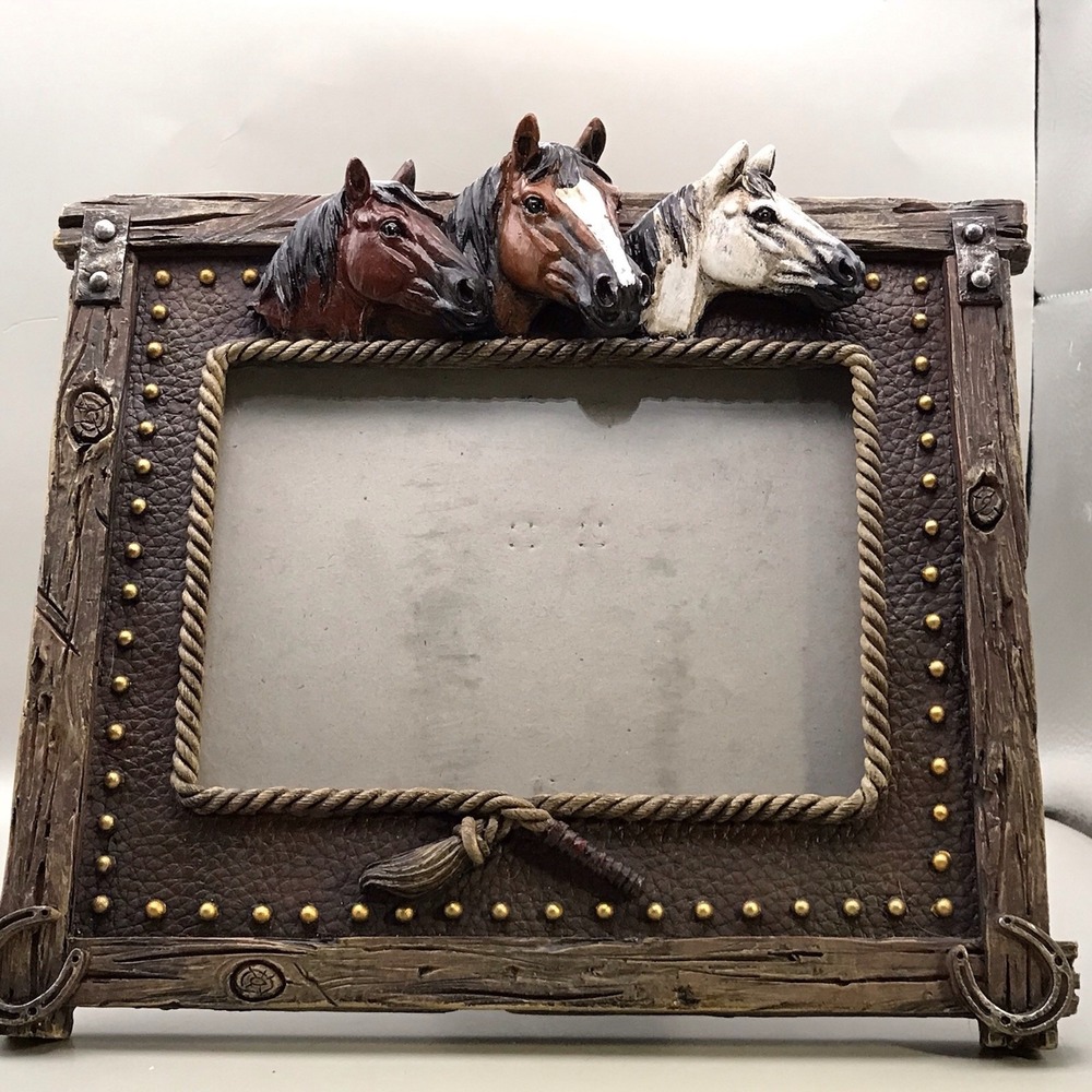 Horse Theme Resin‎ Picture Frame 9" X 9.5" Photo